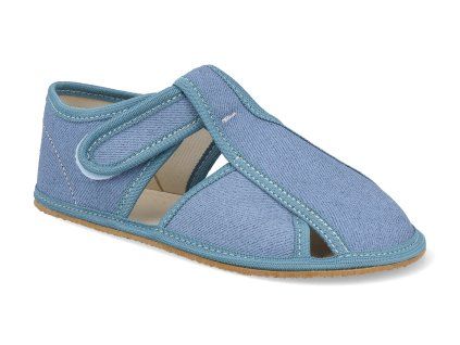2202 RIFL MOD barefoot prezuvky baby bare s prurezy riflova modra 2025 1
