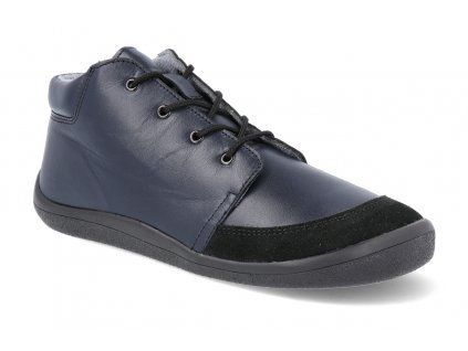 BF0001 M SO 2 JUST BLACK barefoot kotnikova obuv s membranou beda just black tkanicka uzsi cerne 1