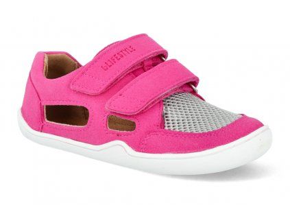 VE13900B620 barefoot sandaly blifestyle waran micropel himbeere vegan ruzove 1