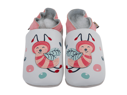 Chaussons cuir Abeille Front