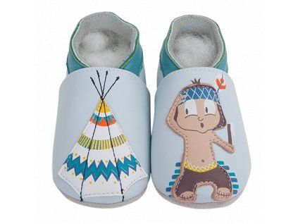 Chaussons cuir Indien Front