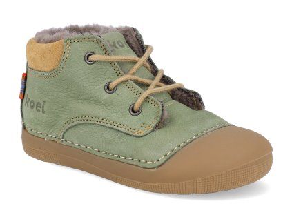 09M004.127 360 barefoot detske zimni boty koel ava leather wool olive 1