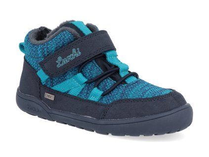 84L0013003 NT barefoot detske kotnikove boty lurchi jaden navy turkys 1
