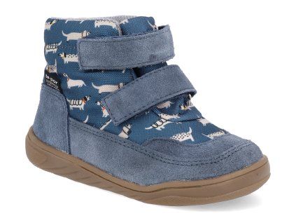 62 04 BD barefoot detske kotnikove boty mido doggy blue 1