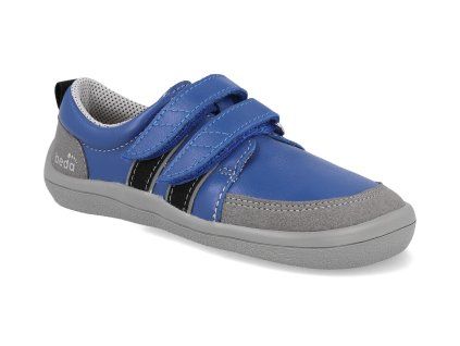 BF0001 W N SO PR2 MAT barefoot detske tenisky beda matt s prouzky 1
