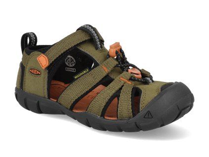 1028842 sportovni sandaly keen seacamp ii cnx dark olive gold flame 1