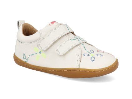K800405 053 barefoot detske tenisky camper sella houston criss cross white natural 1