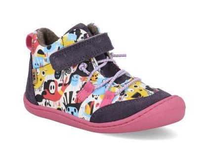06T008.015 680 barefoot detske zimni boty koel beau prints fialove 1