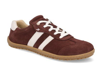 25L024.301 261 barefoot damske tenisky koel ila suede bordo off white 1