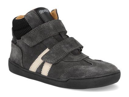 43013 823 barefoot detske kotnikove boty develab midcut sneak velc leather ex 43061 grey suede 1