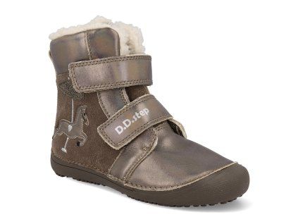 W063 52985 barefoot detske zimni boty d d step w063 52985 cokolada 1