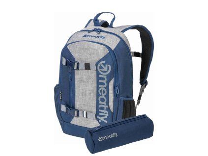 Meatfly batoh Basejumper - Blue/Grey Heather 22 L šedý