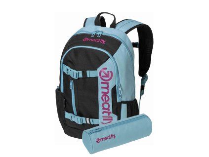 Meatfly batoh Basejumper - Aqua/Pink 22 L modrý/růžový