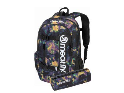 Meatfly batoh Basejumper - Dark Aquarel 22 L černý