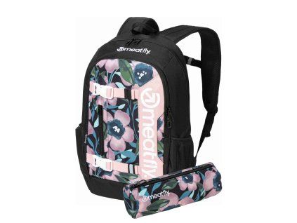 Meatfly batoh Basejumper - Pink Flowers 22 L růžové květiny