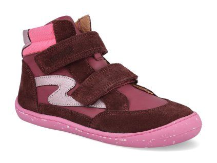 41075 439 barefoot detske kotnikove boty develab midcut sneak 2 velc leather burgundy 1