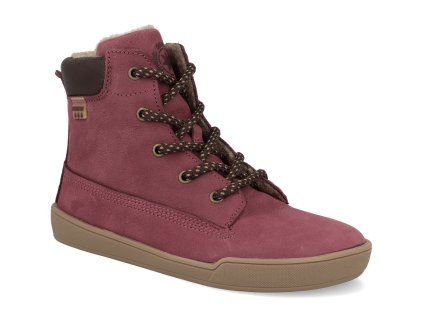 45329 434 barefoot detske zimni boty develab mid boot laces wr burgundy 1