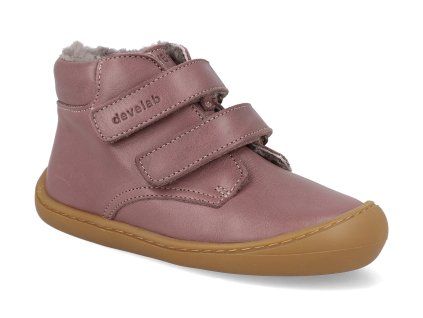 46212 472 barefoot detske kotnikove boty develab baby sft shoe velcro ll old pink 1
