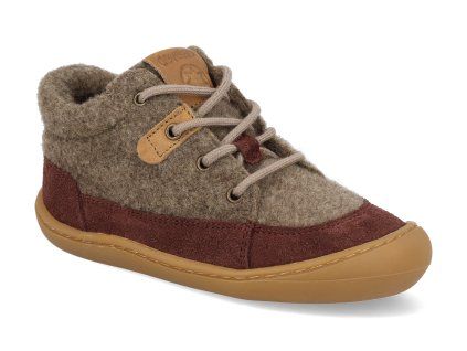 46238 439 barefoot detske kotnikove boty develab firststep sft shoe laces fl burgundy 1