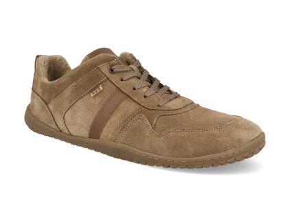 43071 233 barefoot panske tenisky develab low cut sneaker laces wr taupe suede 1
