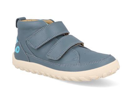 Barefoot dětské kotníkové boty Bobux - Alpha Trek Stormy Weather modré