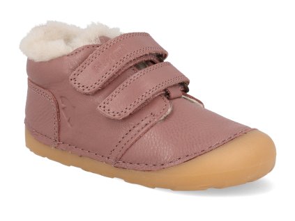 Barefoot dětské zimní boty Bisgaard - Carter lamb heather růžové