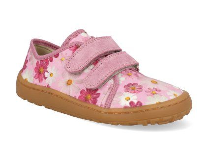 G1700440 9 barefoot detske platenky froddo canvas flowers ruzove 1