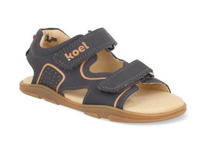 14M001.501 400 barefoot detske sandaly koel ova ii leather dark grey 1
