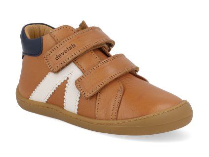 45113 752 barefoot detske tenisky develab firststep sneaker 2velcro cognac nappa 1