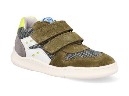 45423 553 barefoot detske tenisky develab boys lw cut sneaker 2velcro kaki suede 1