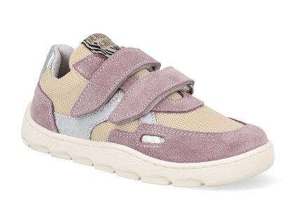 47058 659 barefoot detske tenisky develab low cut sneaker 2velcro purple fantasy 1