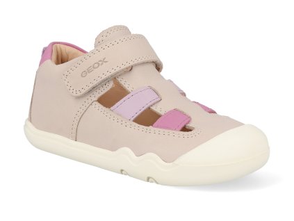 B5563A C0175 barefoot detske sandaly geox b steppieup ivory pink 1