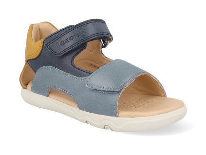 B656PB C0916 barefoot detske sandaly geox b steppieup navy ochreyellow 1