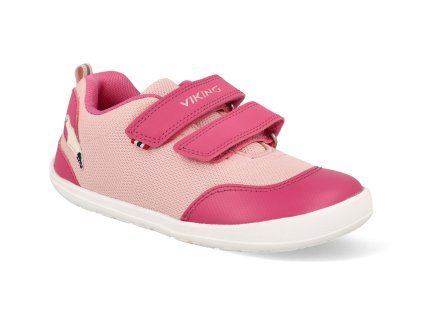 3 56265 9896 barefoot detske boty viking alv barefoot paw 2v light pink magenta 1