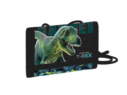 Dětská textilní peněženka - Premium dinosaurus černá