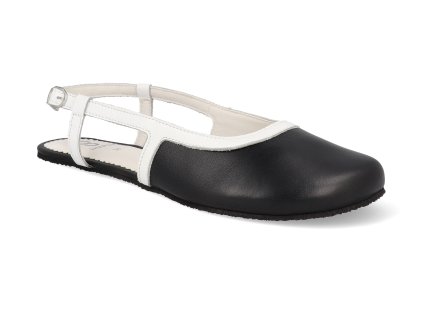 SHPN091BLW barefoot sandaly shapen twiggy n black white 1