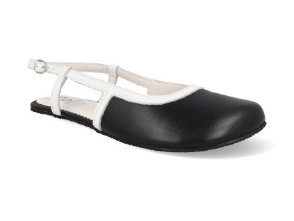SHPN092BLW barefoot sandaly shapen twiggy w black white 1