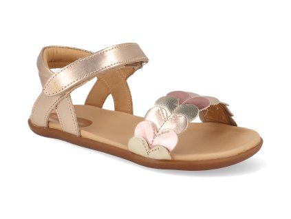 CB.LOV1 4483 barefoot detske sandaly tip toey joey lovely metalic salmon champagne rose gold 1