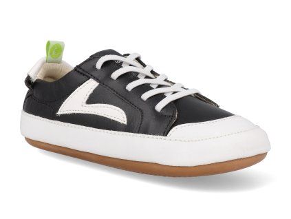 AE.GRO1 935 barefoot detske tenisky tip toey joey ground black white 1
