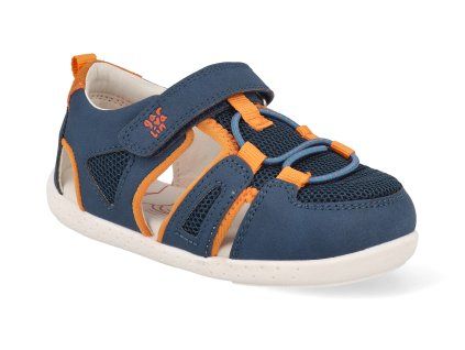 252336 A056 barefoot detske sandaly garvalin rejila azul y naranja 1