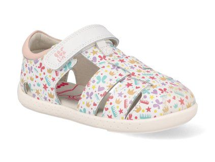 262326 B310 barefoot detske sandaly garvalin napa blanco y multicolor 1