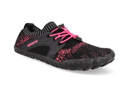 Barefoot dámské sportovní tenisky Bennon - Bosky pink černorůžové
