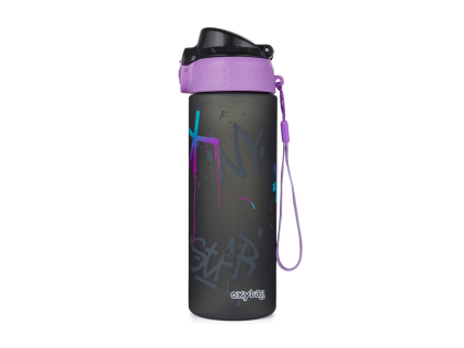 Láhev Oxybag OXY Click 600 ml Graffiti girl šedofialová