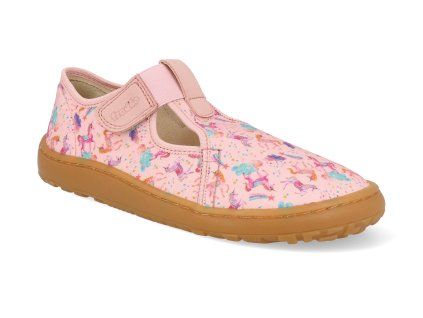 G1700439 8 barefoot platenky froddo canvas t bar pink 1