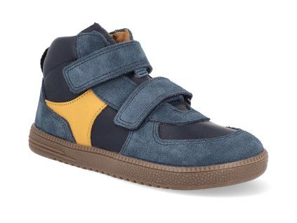 G2110157 barefoot detske kotnikove boty froddo zeru loop high tops dark blue 1