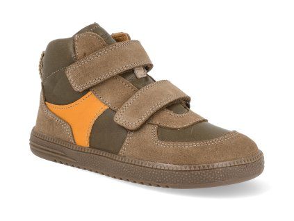 G2110157 2 barefoot detske kotnikove boty froddo zeru loop high tops dark green 1