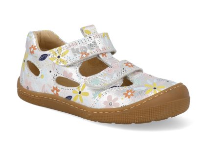 07M033.011 900 barefoot detske sandaly koel deen print silver 1