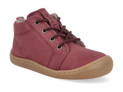 06M001.233 260 barefoot detske kotnikove boty koel ben hydro leather bordo 1