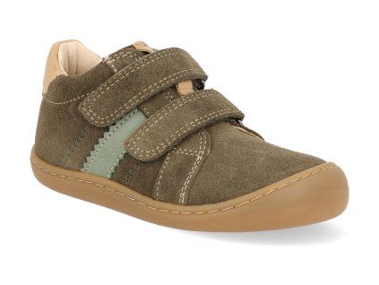 06M034.301 350 barefoot detske kotnikove boty koel byno suede khaki 1