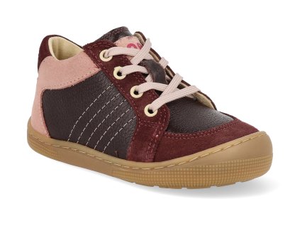 07M065.301 260 barefoot detske kotnikove boty koel dion suede bordo 1